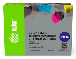 Картридж струйный Cactus T46S3 (CS-EPT46S3) для принтеров Epson SureColor SC-P700, пурпурный, 30 мл