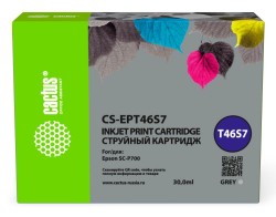 Картридж струйный Cactus T46S7 (CS-EPT46S7) для принтеров Epson SureColor SC-P700, серый, 30 мл