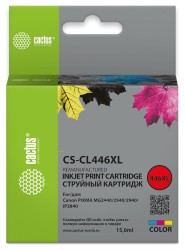 Картридж струйный Cactus CS-CL446XL для Canon Pixma MG2440/ 2540/ 2940 многоцветный (15 мл)