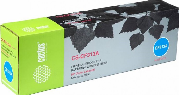 Картридж лазерный Cactus CF313A (CS-CF313A) для принтеров HP Color LaserJet Enterprise M855 пурпурный 31500 страниц