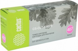 Картридж лазерный Cactus CLT-K407S (CS-CLT-K407S) для принтеров Samsung CLP320/ 320n/ 325/ CLX3185/ 3185n/ 3185fn черный 1500 страниц