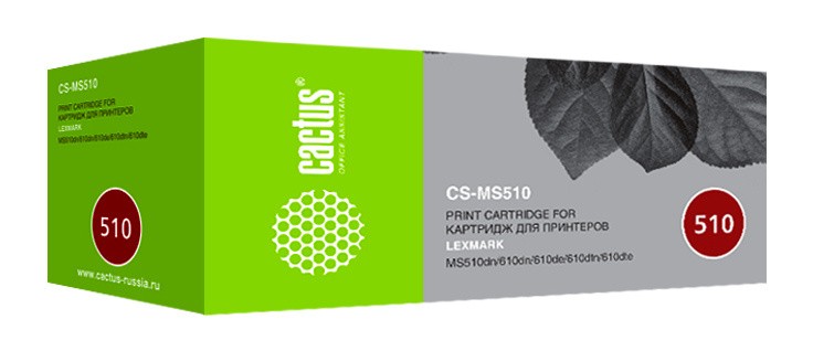 Картридж лазерный Cactus CS-MS510 50F1U00/50F4U00/50F2U00 черный (20000стр.) для Lexmark MS510dn/610dn/610de/610dtn/610dte
