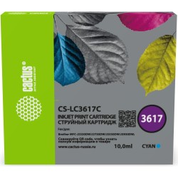 Картридж струйный Cactus (CS-LC3617C) для принтеров Brother MFC-J2330DW/ J2730DW/ J3530DW/ J3930DW, черный, 10 мл