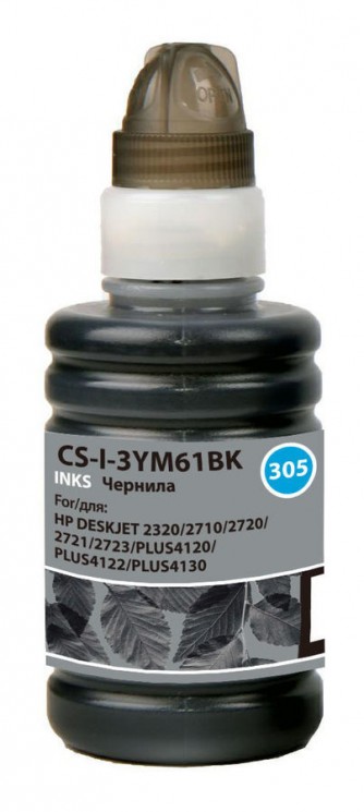 Чернила Cactus CS-I-3YM61BK для принтеров HP DeskJet 2710/ 2120/ 2721/ 2722/ 2723, черный, 100 мл