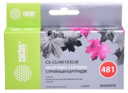 Картридж струйный Cactus CS-CLI481XXLM пурпурный (12мл) для Canon Pixma TR7540/TR8540/TS6140/TS8140