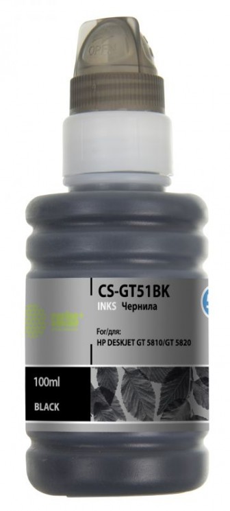 Чернила Cactus CS-GT51BK черный 100мл для DeskJet GT 5810/5820/5812/5822