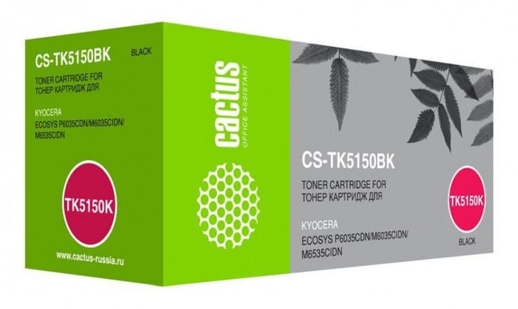 Картридж лазерный Cactus CS-TK5150BK для Kyocera Ecosys M6035cidn/P6035cdn черный, 12000 стр.