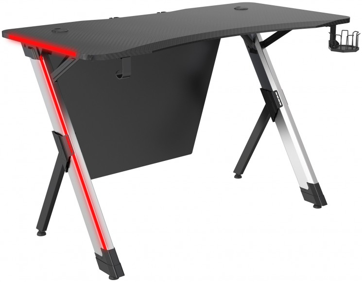 Игровой стол Серии X с подсветкой Cactus CS-GTX-AL-CARBON-RED