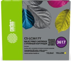 Картридж струйный Cactus (CS-LC3617Y) для принтеров Brother MFC-J2330DW/ J2730DW/ J3530DW/ J3930DW, желтый, 10 мл
