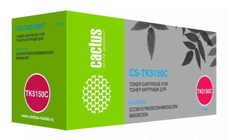 Картридж лазерный Cactus CS-TK5150C для Kyocera Ecosys M6035cidn/P6035cdn голубой, 10000 стр.