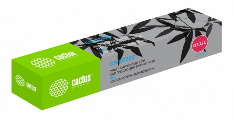 Картридж лазерный Cactus CS-O332C 46508735 для Oki C332/MC363 голубой, 3000 стр.