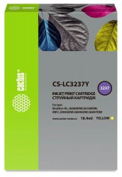 Картридж струйный Cactus CS-LC3237Y для Brother HL-J6000DW/ J6100DW, Желтый (18.4 мл)