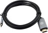 Кабель аудио-видео Cactus CS-USBC-HDMI-2-2 USB Type-C (m)/HDMI (m) 2м. позолоч.конт. черный