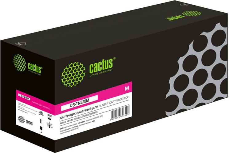 Картридж Cactus TN-328M (CS-TN328M) для Konica-Minolta bizhub C250i/ C300i/ C360i, пурпурный, 28К