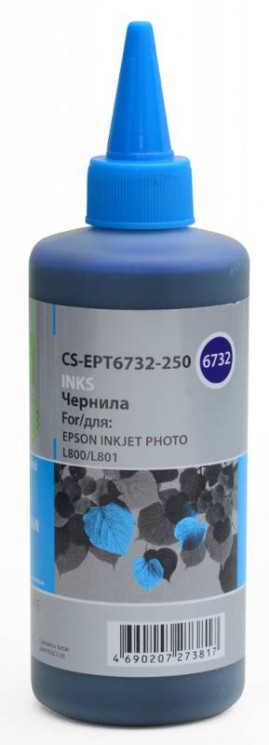 Чернила Cactus CS-EPT6732-250 голубой 250мл для Epson L800/L810/L850/L1800