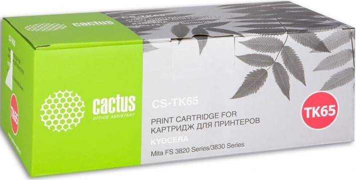 Картридж лазерный Cactus TK-65 (CS-TK65) для принтеров Kyocera FS-3820/ 3830 черный 18000 страниц