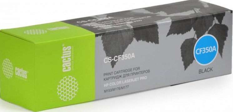 Картридж лазерный Cactus CF350A (CS-CF350A) для принтеров HP M176/ M177 черный 1300 страниц