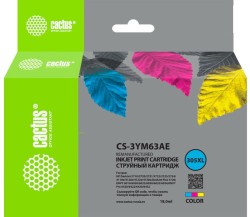 Картридж струйный Cactus 305XL (CS-3YM63AE) для принтеров HP DeskJet 2320/ 2710/ 2720/ 4120, многоцветный, 18 мл