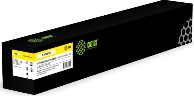 Картридж Cactus Type MPC5502E (CS-MPC5502EY) для Ricoh MPС C4502/ C5502 (842021) жёлтый, 22500 стр.