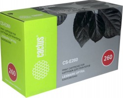 Картридж лазерный Cactus E260A21E (CS-E260) для принтеров Lexmark Optra E260/ E360/ E460 черный 3500 страниц