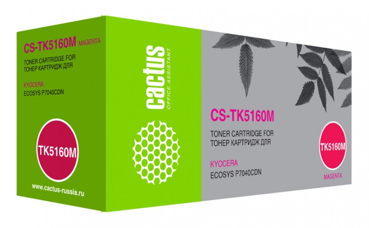 Картридж лазерный Cactus CS-TK5160M пурпурный (12000стр.) для Kyocera Ecosys P7040cdn