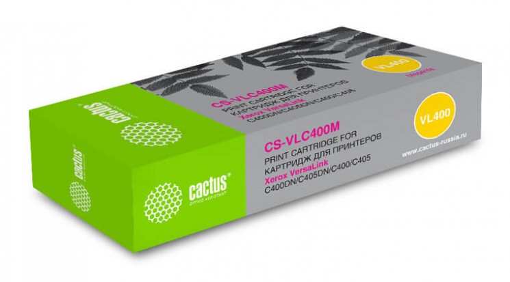 Картридж лазерный Cactus CS-VLC400M 106R03535 для Xerox VersaLink C400DN/C405DN/C400/405/C400N/C405N пурпурный, 8000 стр.