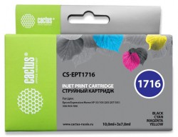 Картридж струйный Cactus CS-EPT1716 черный/желтый/голубой/пурпурный (44.6мл) для Epson XP-33