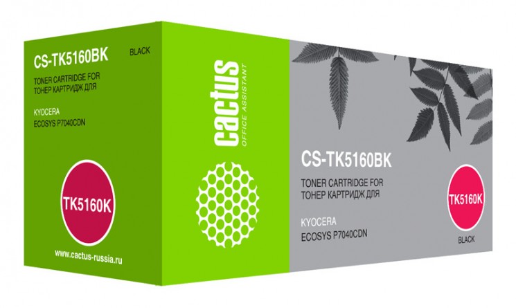 Картридж лазерный Cactus CS-TK5160BK черный (16000стр.) для Kyocera Ecosys P7040cdn