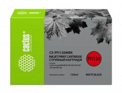 Картридж струйный Cactus CS-PFI120MBK для Canon imagePROGRAF TM-200/TM-205/TM-300/TM-305 черный матовый (130 мл)