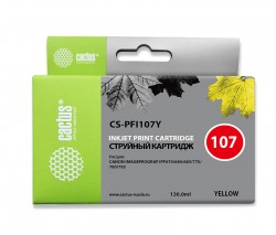 Картридж струйный Cactus CS-PFI107Y желтый (130мл) для Canon IP iPF670/iPF680/iPF685/iPF770/iPF780/iPF785/