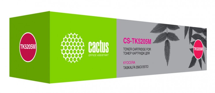 Картридж лазерный Cactus CS-TK5205M пурпурный (12000стр.) для Kyocera Ecosys 356ci