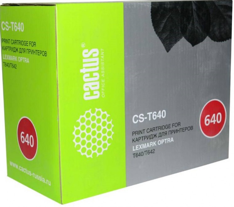 Картридж лазерный Cactus 64016HE (CS-T640) для принтеров Lexmark Optra T640/ T642 черный 21000 страниц