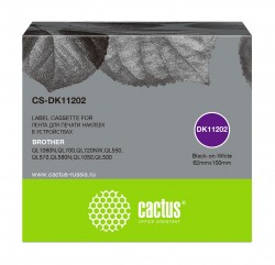 Картридж ленточный Cactus CS-DK11202 черный для Brother P-touch QL-500/ QL-550/ QL-700/ QL-800