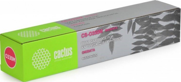 Картридж лазерный Cactus 44469715 (CS-O330M) для принтеров Oki C330/ C530 пурпурный 3000 страниц