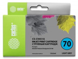 Картридж струйный Cactus CS-C9451A №70 светло-серый (130мл) для HP DJ Z3100