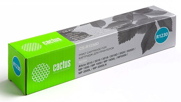 Картридж лазерный Cactus CS-R1230DRU для принтеров Ricoh Aficio 2015/ 2016/ 2018/ 2018D/ 2020/ 2020D/ MP 1500/ MP 1600/ MP 1600L/ MP 1900/ MP 2000/ MP черный, 9000 стр.