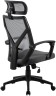 Кресло Cactus CS-MC414-GY черный/серый сетка/ткань с подголов. крестов. пластик пластик черный