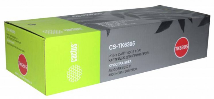 Картридж лазерный Cactus CS-TK6305 черный (35000стр.) для Kyocera Mita TASKalfa 3500/3501/4500/4501/5500/5501/3500i/3501i/4500i/4501i/5500i/5501i