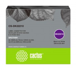 Картридж ленточный Cactus CS-DK22210 черный для Brother P-touch QL-500/ QL-550/ QL-700/ QL-800