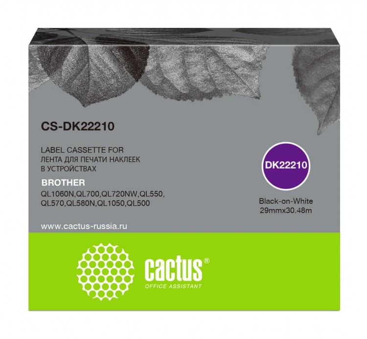Картридж ленточный Cactus CS-DK22210 купить, сравнить цены и ...