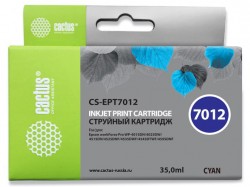 Картридж струйный Cactus CS-EPT7012 голубой (35мл) для Epson WF-4015/4020/4025/4095/4515/4525
