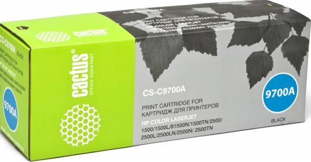 Картридж лазерный Cactus C9700A (CS-C9700A) для принтеров HP Color LaserJet 2550/ 1500/ 2500 черный 5000 страниц
