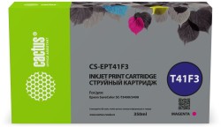 Картридж струйный Cactus T41F3 (CS-EPT41F3) для принтеров Epson SureColor SC-T5400M/ SC-T3405/ SC-T5405, пурпурный, 350 мл