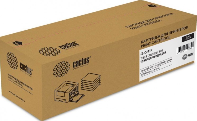 Картридж лазерный Cactus 703R (CS-C703R) для принтеров Canon LBP2900/ 3000Series черный 2000 страниц