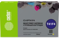 Картридж струйный Cactus T41F4 (CS-EPT41F4) для принтеров Epson SureColor SC-T5400M/ SC-T3405/ SC-T5405, желтый, 350 мл