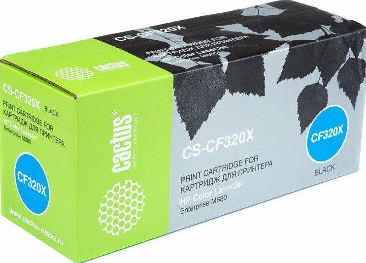 Картридж лазерный Cactus CF320XV (CS-CF320XV) для принтеров HP Color LaserJet M680 черный 21000 страниц
