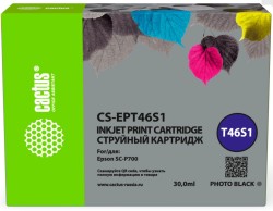 Картридж струйный Cactus T46S1 (CS-EPT46S1) для принтеров Epson SureColor SC-P700, черный, 30 мл