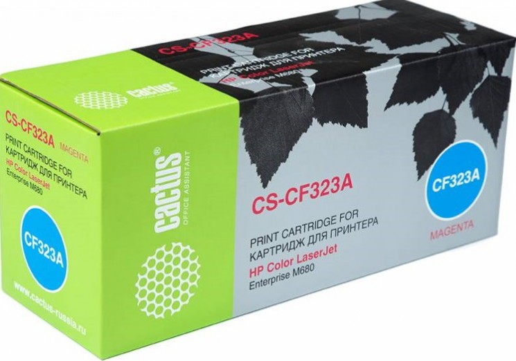 Картридж лазерный Cactus CF323AV (CS-CF323AV) для принтеров HP Color LaserJet Enterprise M680 пурпурный 16500 страниц