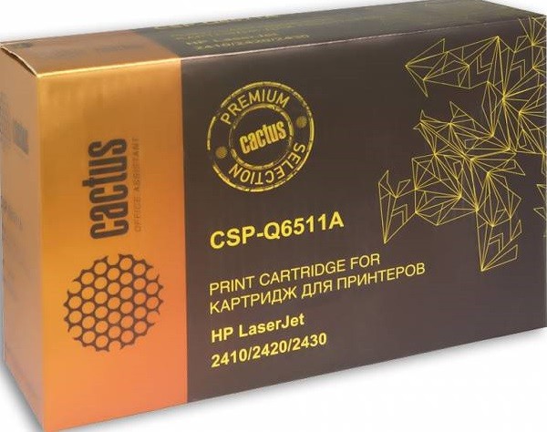 Картридж лазерный Cactus Q6511A (CSP-Q6511A) для принтеров HP LaserJet 2410/ 2420/ 2430 черный 7000 страниц