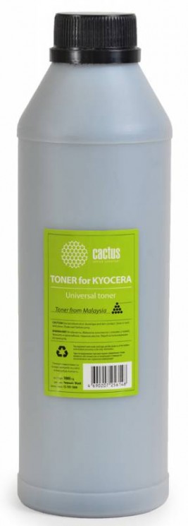 Тонер Cactus CS-TKY-1000 черный флакон 1000гр. для принтера Kyocera Universal